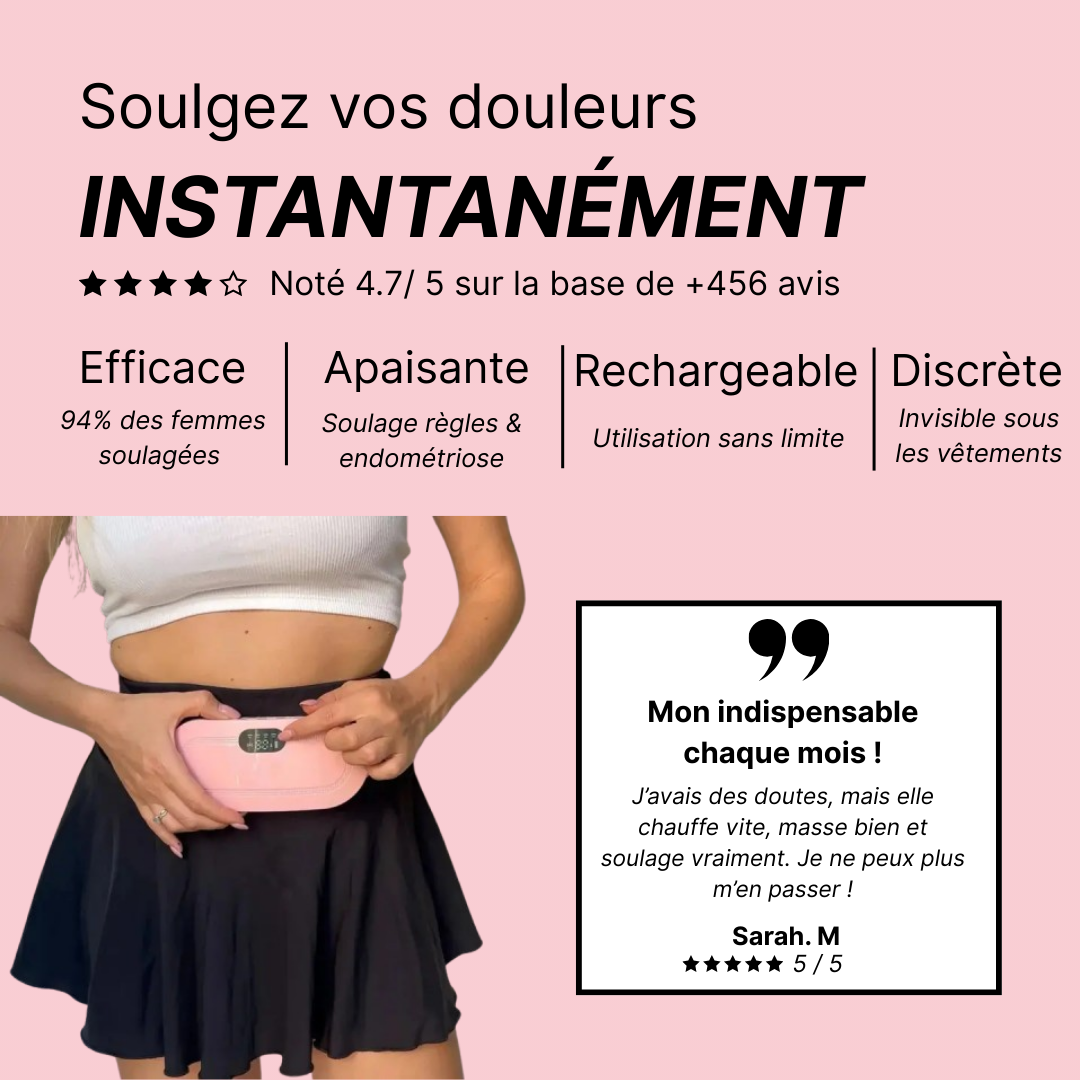 Cyclicare - Ceinture chauffante et massante menstruelle Cyclicare