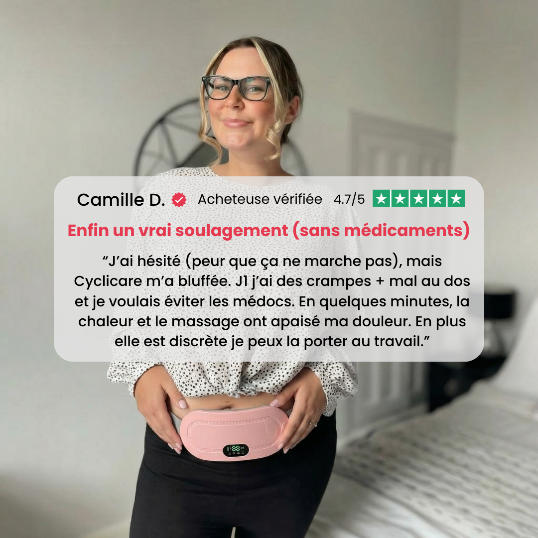 Cyclicare - Ceinture chauffante et massante menstruelle Cyclicare
